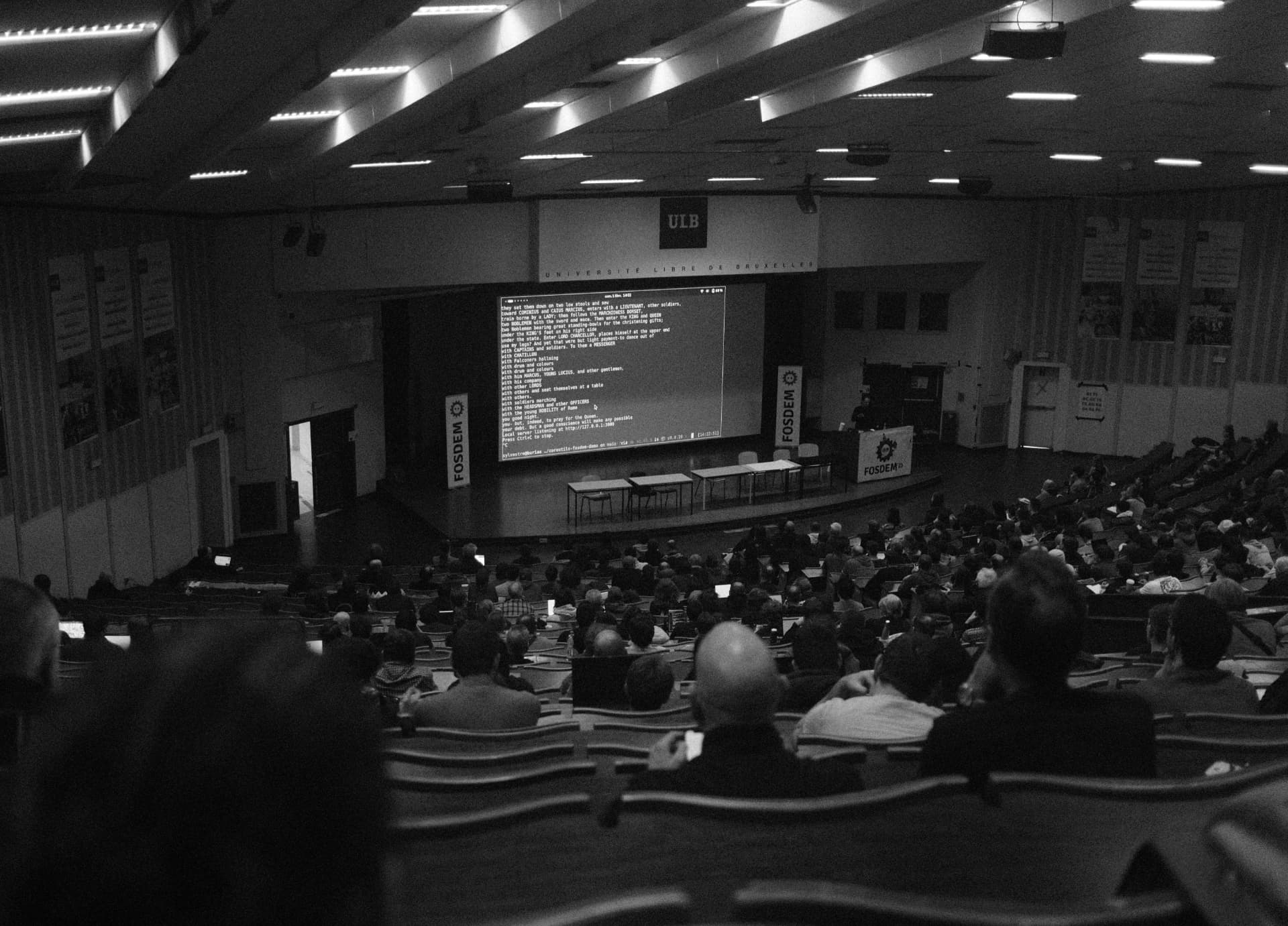 Audience at an intelligence lecture